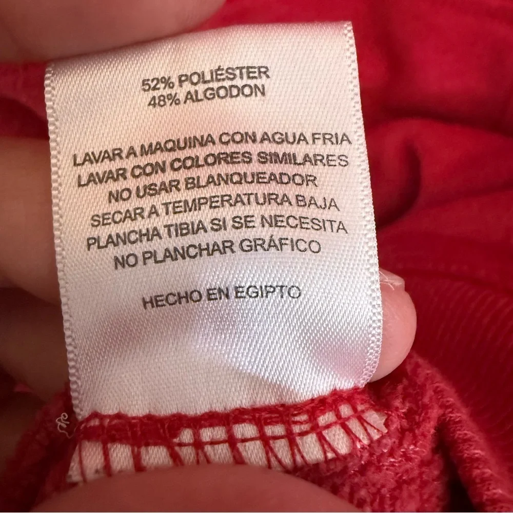 Levi's Red Hoodie unisex lightweight terry cloth size L